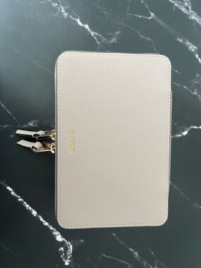 Calpak Taupe Textured Jewelry Case with Gold Hardware